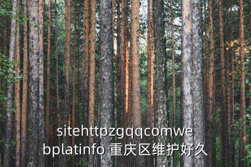 sitehttpzgqqcomwebplatinfo 重慶區維護好久
