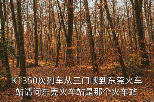 K1350次列車從三門峽到東莞火車站請問東莞火車站是那個火車站