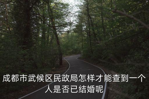 成都市民政局婚姻登記統(tǒng)計(jì)信息，成都市武候區(qū)民政局怎樣才能查到一個(gè)人是否已結(jié)婚呢