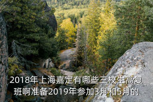 2018年上海嘉定有哪些三校生高復(fù)班啊準備2019年參加3月和5月的