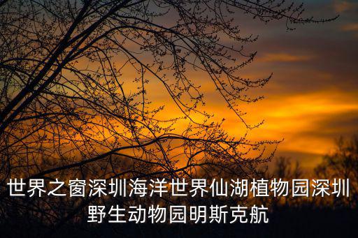 深圳意合園，世界之窗深圳海洋世界仙湖植物園深圳野生動(dòng)物園明斯克航
