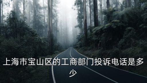 上海市寶山區的工商部門投訴電話是多少