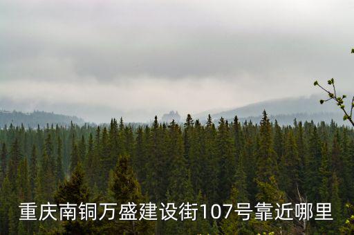 重慶市萬盛區采空區，重慶南銅萬盛建設街107號靠近哪里