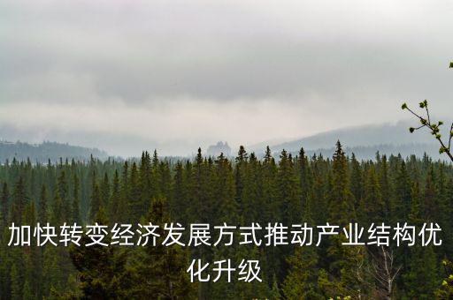 加快轉(zhuǎn)變經(jīng)濟(jì)發(fā)展方式推動(dòng)產(chǎn)業(yè)結(jié)構(gòu)優(yōu)化升級
