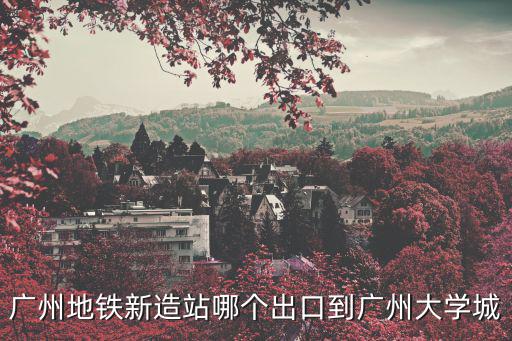 廣州地鐵新造站哪個出口到廣州大學城