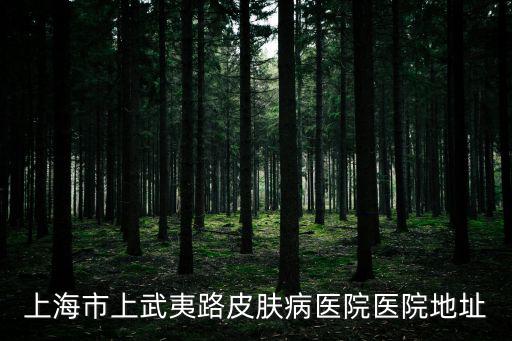 上海市上武夷路皮膚病醫(yī)院醫(yī)院地址