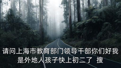 請問上海市教育部門領導干部你們好我是外地人孩子快上初二了  搜