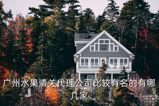 廣州水果清關代理公司比較有名的有哪幾家