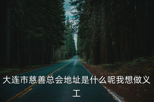 大連市慈善總會地址是什么呢我想做義工