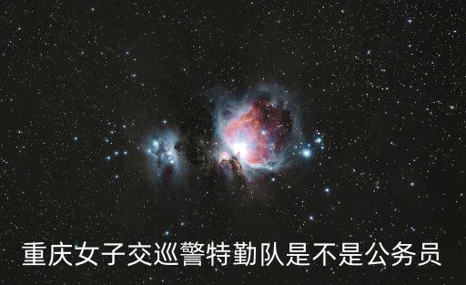 重慶市特勤3大隊，重慶女子交巡警特勤隊是不是公務員