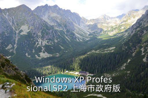 Windows XP Professional SP2 上海市政府版