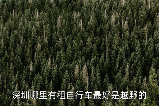 深圳哪里有租自行車最好是越野的