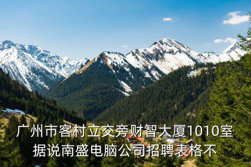 廣州市客村立交旁財智大廈1010室據說南盛電腦公司招聘表格不