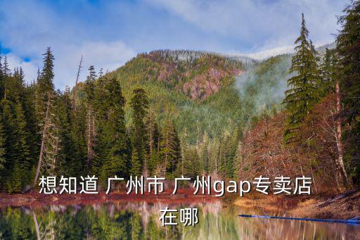 想知道 廣州市 廣州gap專賣店 在哪