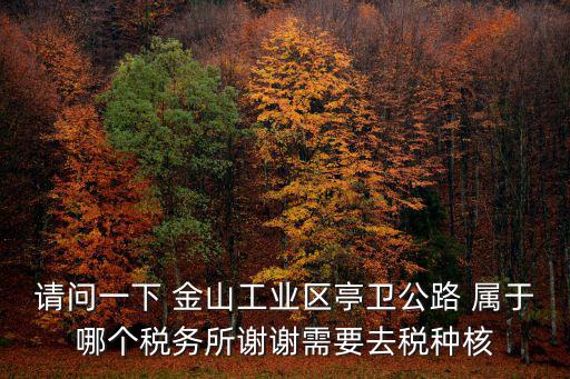 請問一下 金山工業(yè)區(qū)亭衛(wèi)公路 屬于哪個稅務(wù)所謝謝需要去稅種核