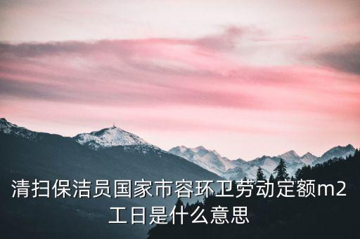 上海市環衛作業定額，山東省環衛作業人員勞動定額是多少