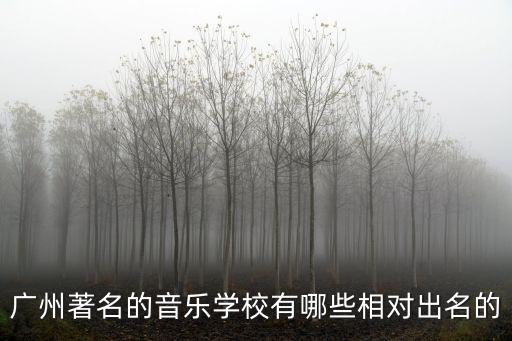 廣州著名的音樂學校有哪些相對出名的