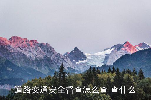 上海市交通行業(yè)暗訪督查，道路交通安全督查怎么查 查什么