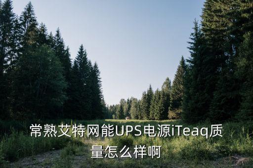 常熟艾特網能UPS電源iTeaq質量怎么樣啊