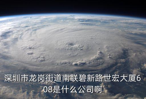 深圳市龍崗街道南聯(lián)碧新路世宏大廈608是什么公司啊