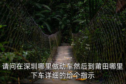 請問在深圳哪里做動車然后到莆田哪里下車詳細的給個指示