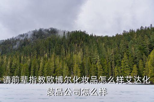 請前輩指教歐博爾化妝品怎么樣艾達化裝品公司怎么樣