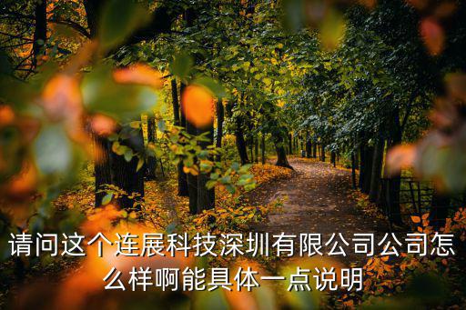 請問這個連展科技深圳有限公司公司怎么樣啊能具體一點說明