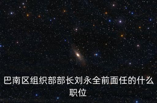 巴南區組織部部長劉永全前面任的什么職位
