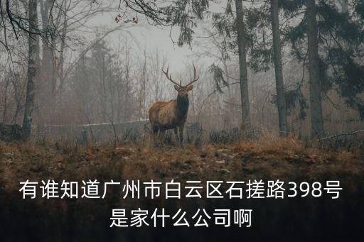 廣州市少女情懷服飾有限公司，有誰知道廣州市白云區石搓路398號是家什么公司啊
