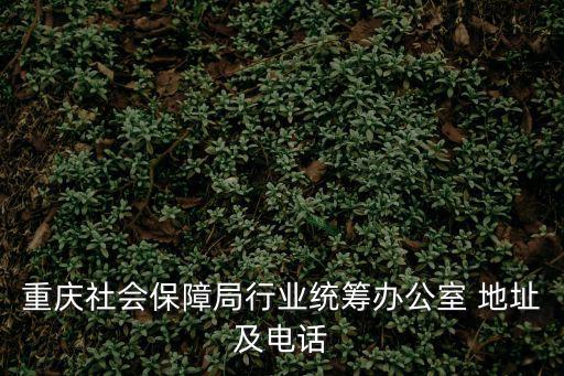 重慶社會保障局行業(yè)統(tǒng)籌辦公室 地址及電話