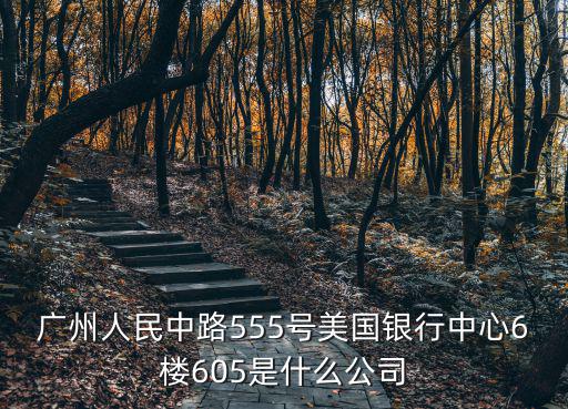 廣州人民中路555號美國銀行中心6樓605是什么公司