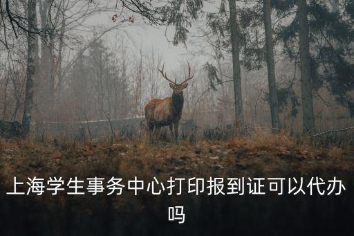 上海學生事務中心打印報到證可以代辦嗎