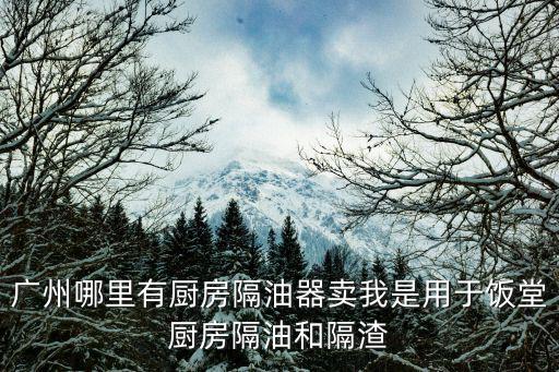 廣州億康環保設備有限公司，廣州哪里有廚房隔油器賣我是用于飯堂廚房隔油和隔渣