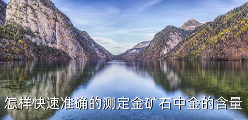 怎樣快速準確的測定金礦石中金的含量