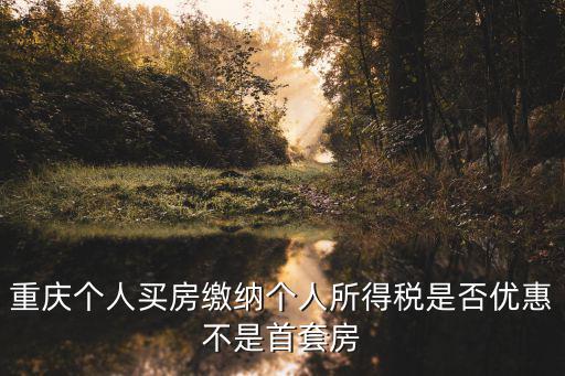 重慶個人買房繳納個人所得稅是否優惠不是首套房
