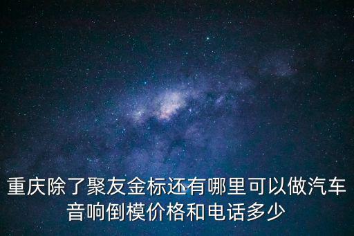 重慶除了聚友金標還有哪里可以做汽車音響倒模價格和電話多少