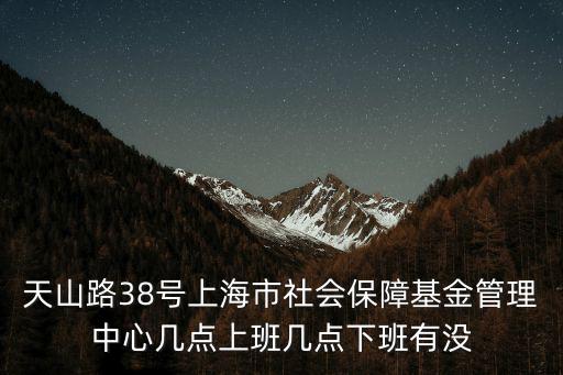 天山路38號(hào)上海市社會(huì)保障基金管理中心幾點(diǎn)上班幾點(diǎn)下班有沒(méi)