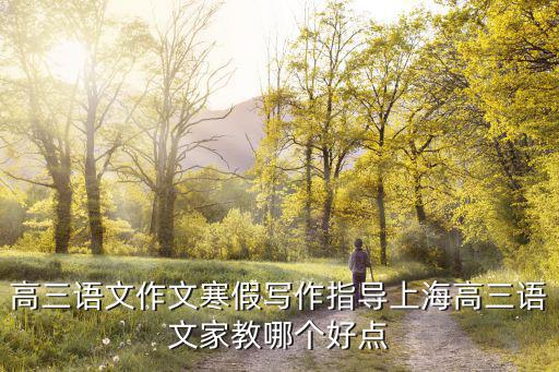 高三語文作文寒假寫作指導上海高三語文家教哪個好點