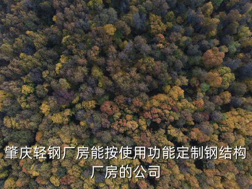 肇慶輕鋼廠房能按使用功能定制鋼結(jié)構(gòu)廠房的公司