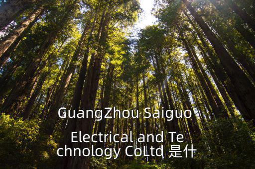GuangZhou Saiguo Electrical and Technology CoLtd 是什