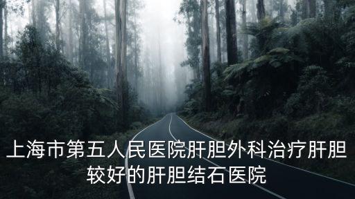 上海市第五人民醫(yī)院肝膽外科治療肝膽較好的肝膽結(jié)石醫(yī)院