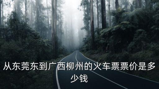 從東莞東到廣西柳州的火車票票價(jià)是多少錢