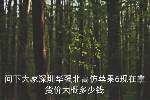 問下大家深圳華強北高仿蘋果6現在拿貨價大概多少錢