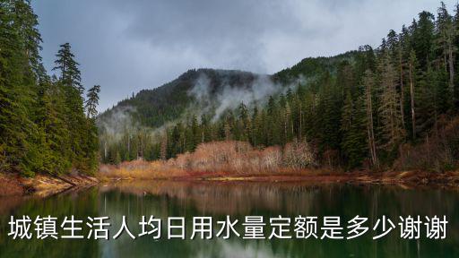 城鎮生活人均日用水量定額是多少謝謝