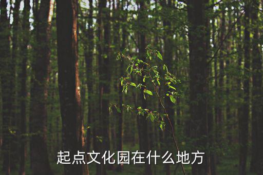 起點文化園在什么地方