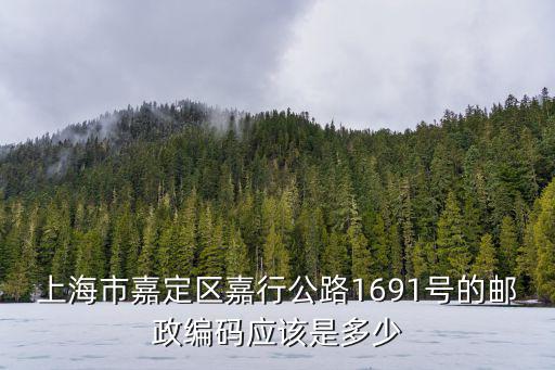 上海市嘉定區嘉行公路1691號的郵政編碼應該是多少
