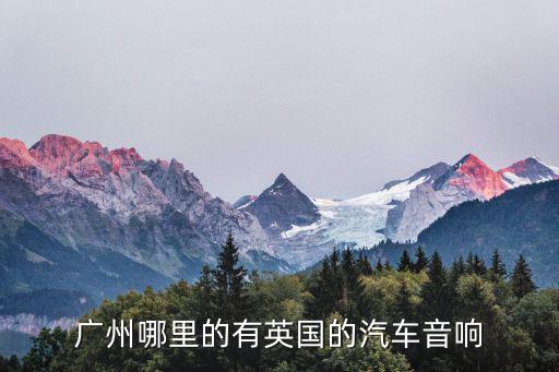 廣州哪里的有英國的汽車音響