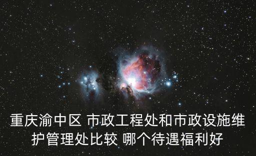重慶渝中區 市政工程處和市政設施維護管理處比較 哪個待遇福利好