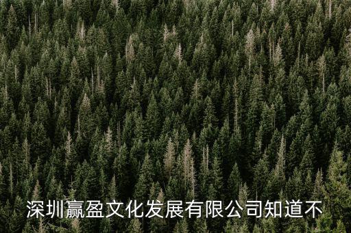 深圳贏盈文化發展有限公司知道不