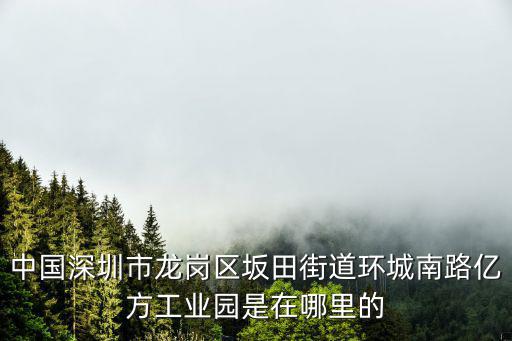 中國深圳市龍崗區坂田街道環城南路億方工業園是在哪里的